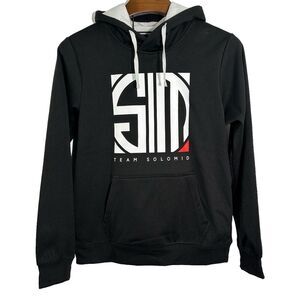 TSM Team Solo Mid Drawstring Graphic Logo Hoodie Black‎ Size Medium